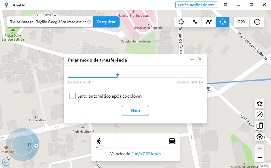 anygo pular para proximo ponto