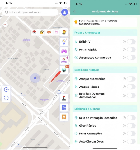 Assistente de Pokemon Go MocPOGO