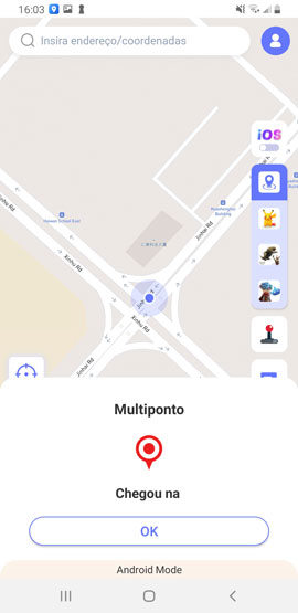 arrived in AnyGo android