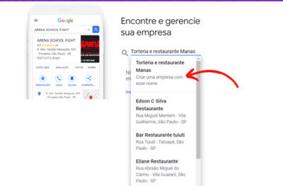 criar empresa localizacao no google mapa