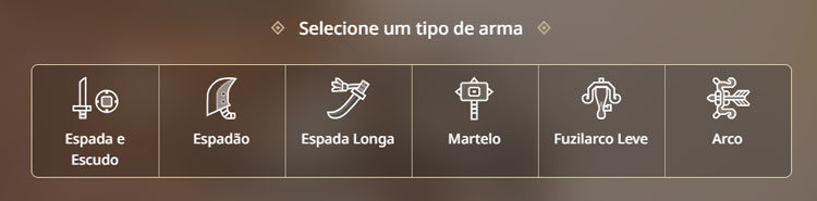 escolha armas