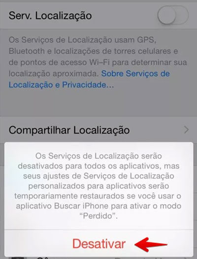 life360 desativar gps