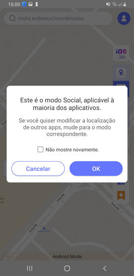 modo social AnyGo Android