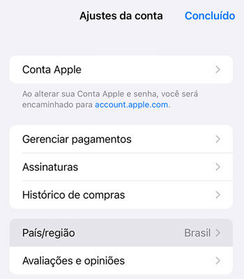muda país app store