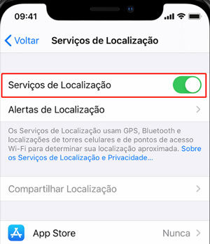 verificar servico localizacao iphone
