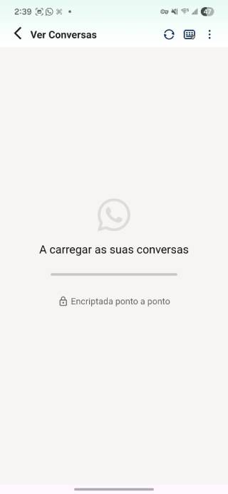 loading whatsapp chats